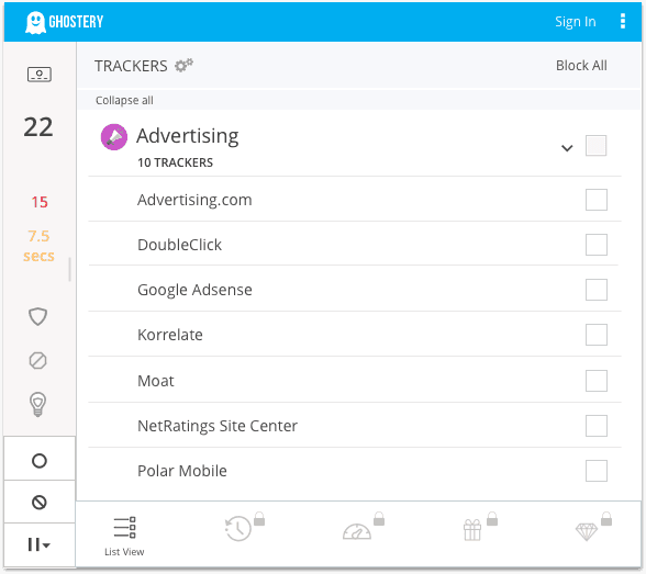 Ghostery thumbnail 3